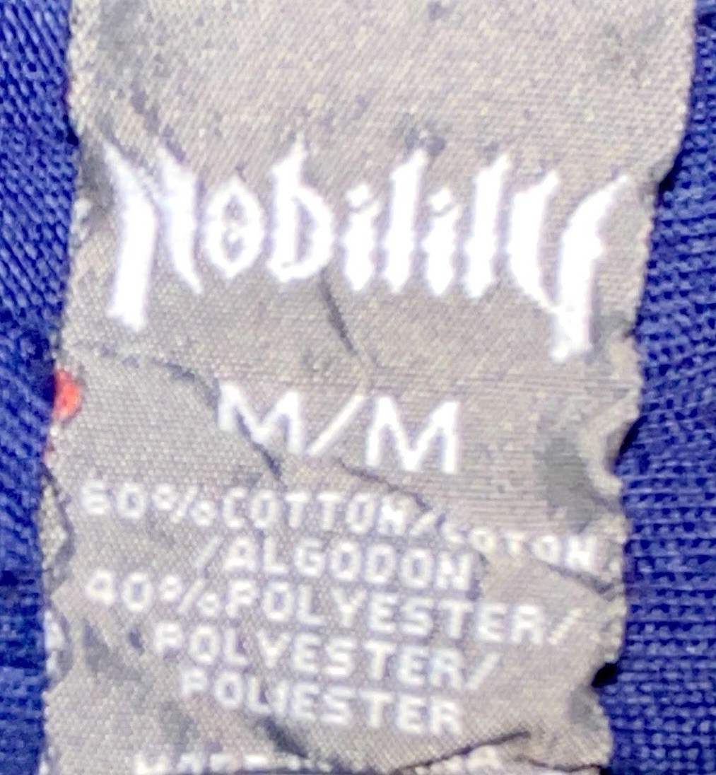 Men’s Sheer Nobility Graphic Long Sleeve Tee In Navy Blue and Crew Neck Size M gallery