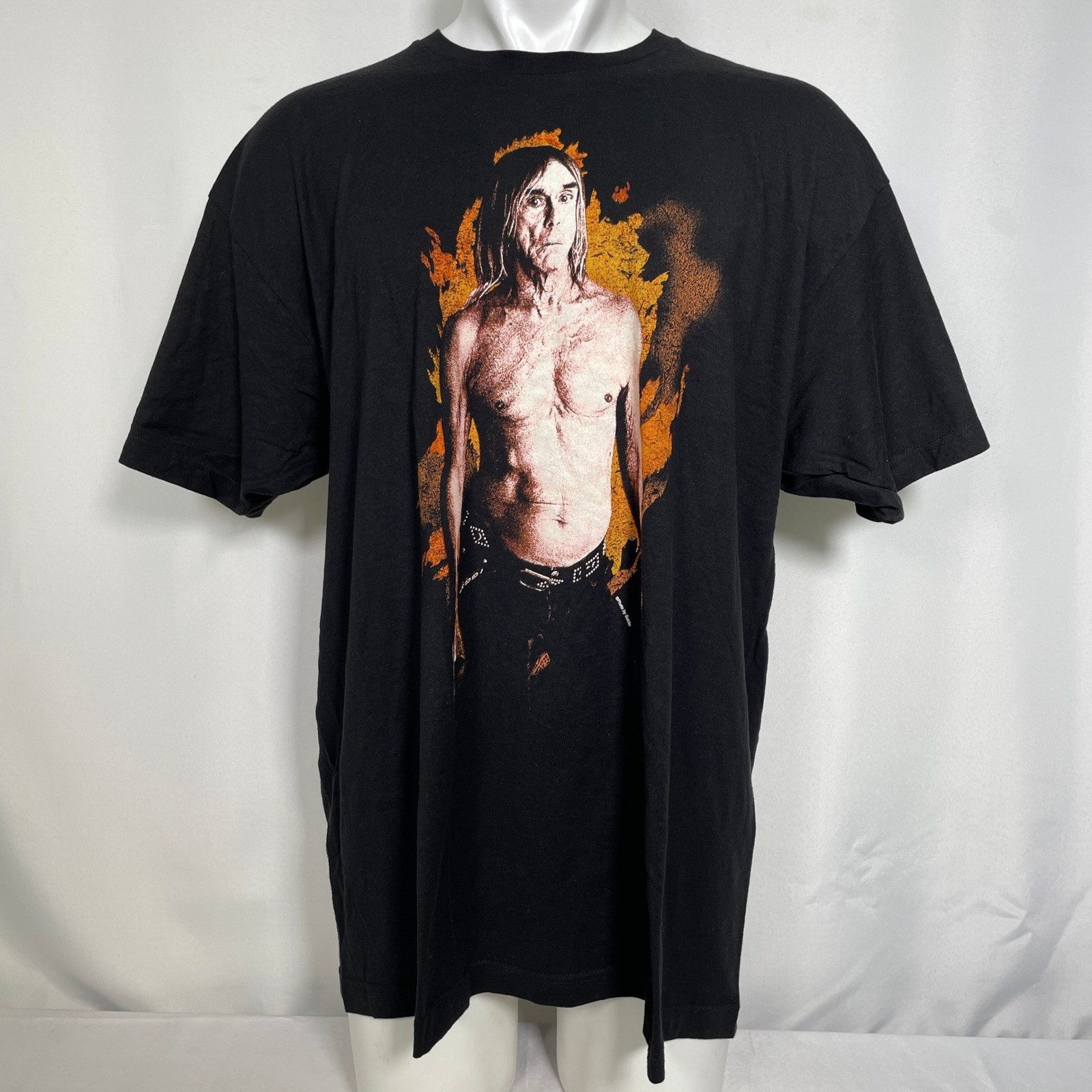 Iggy Pop The Stooges Punk Rock Music Thread Shop Black T-Shirt Men's 2XL gallery