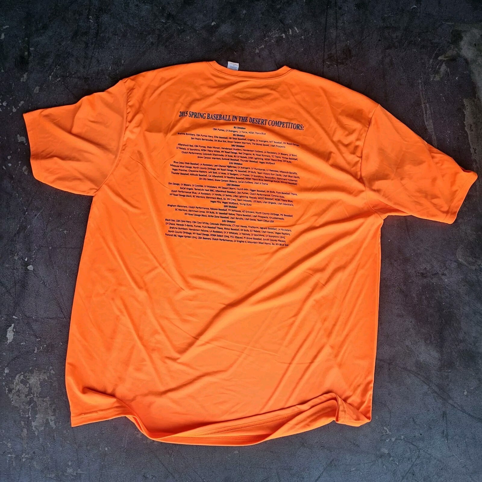 A4 2015 SPRING BASEBALL WORKOUT T-shirt Tee Shirt Size 2XL gallery