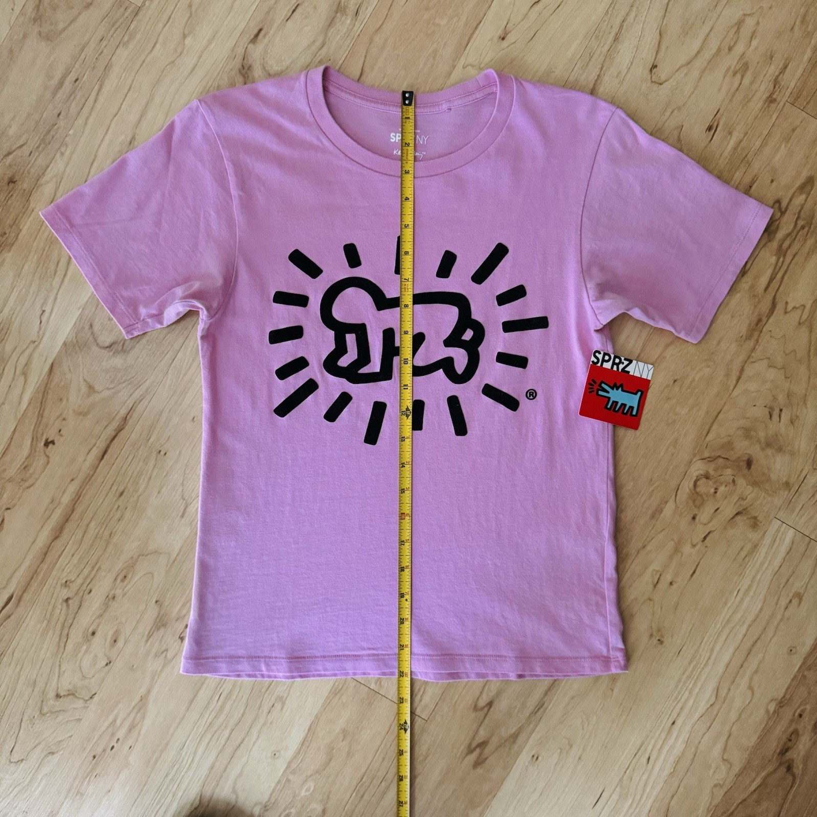 SIZE XXS UNIQLO KEITH HARING TEE T-SHIRT RADIANT BABY PINK SPRZ NY ARTIST ART gallery