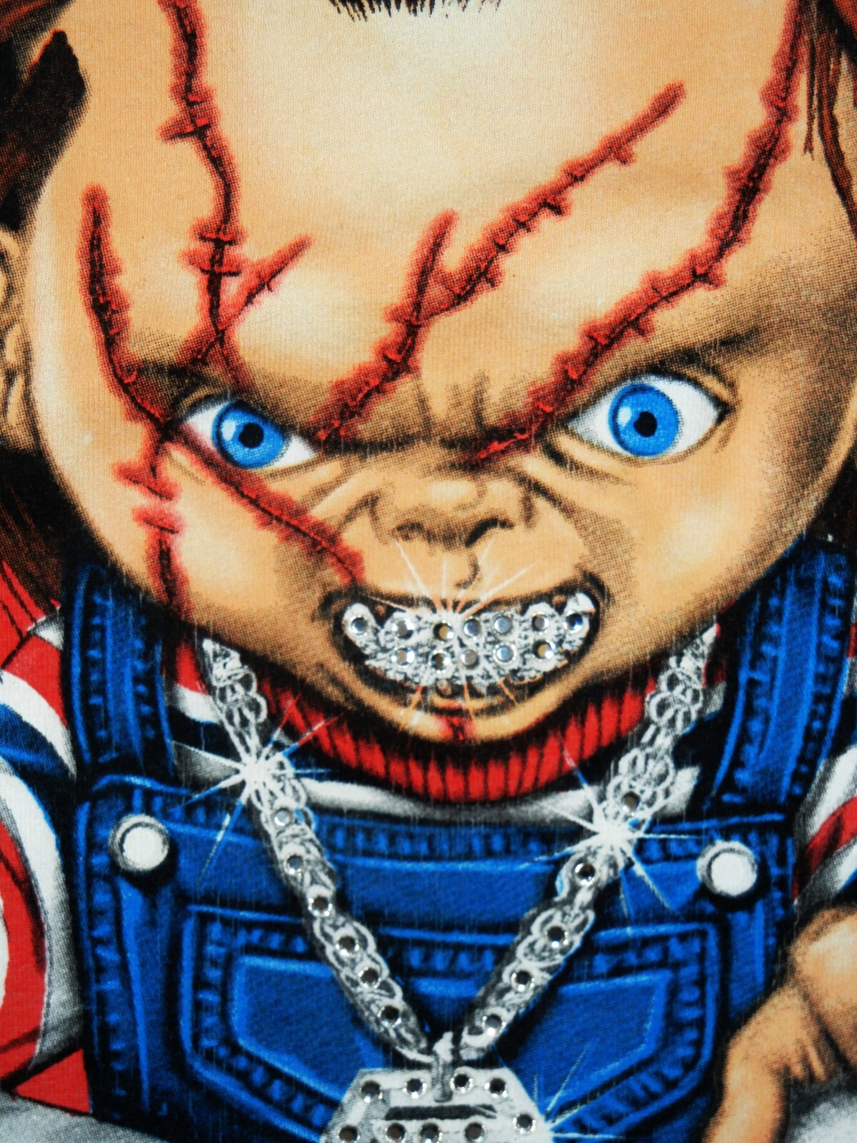 CHUCKY T Shirt VINTAGE $old Out CLEAN HEAT White Size 2xl IMMACULATE XXLT gallery