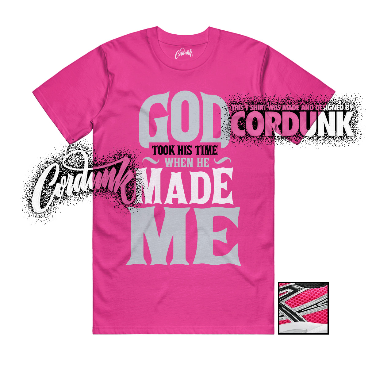 Gel-1130 Neon Pack Pink Metallic Silver T Shirt Match GTHT