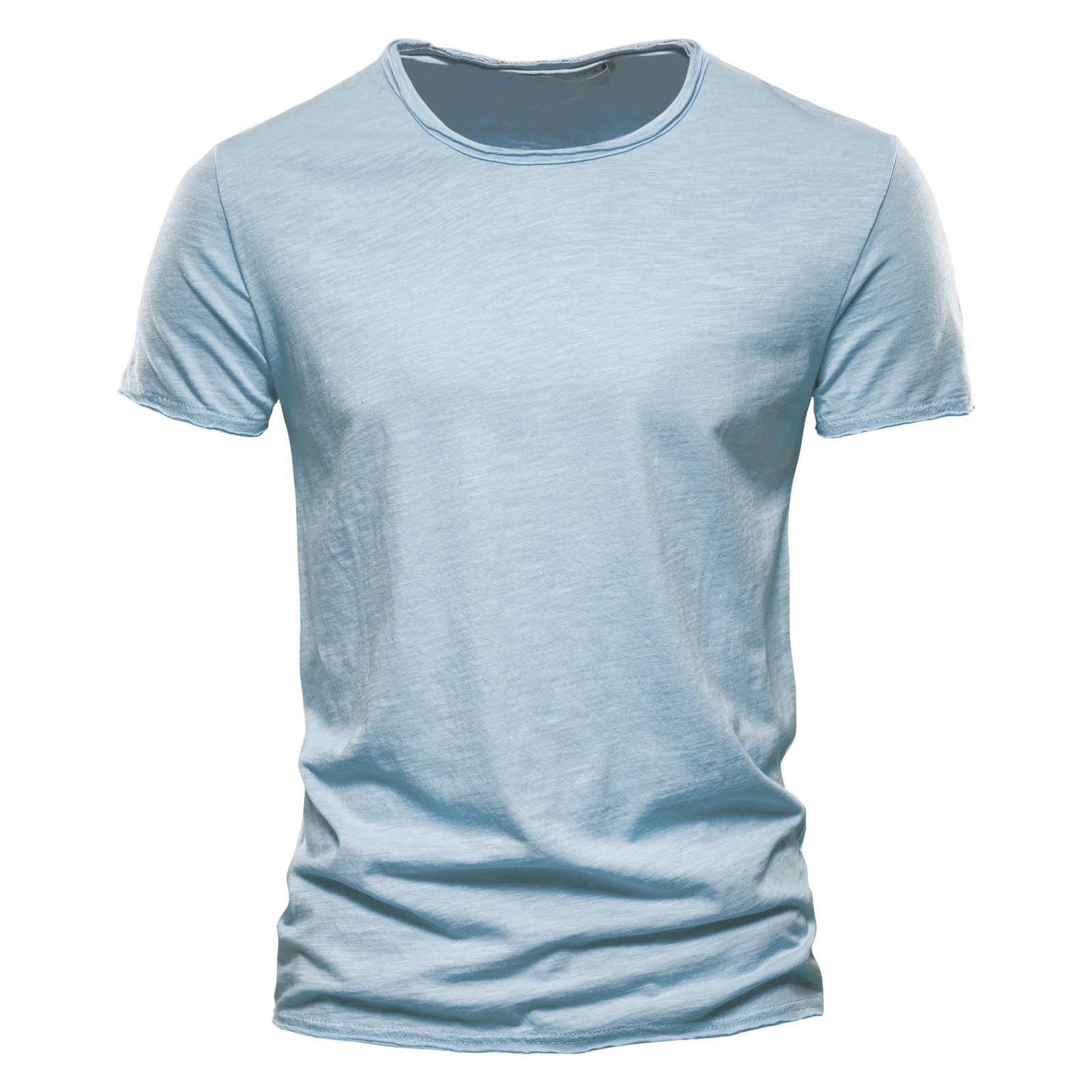 Men Cotton V-Neck Slim Fit T-Shirt Beach Casual Summer Gym Fitness Tee Fun Gift gallery