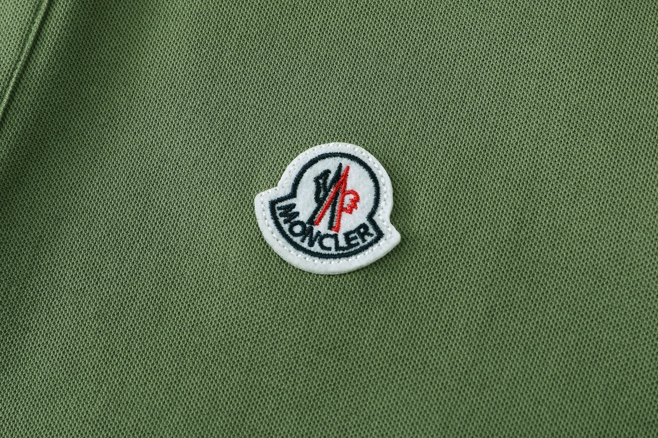 Moncler Green Men's Two-Tone Polo Shirt L gallery