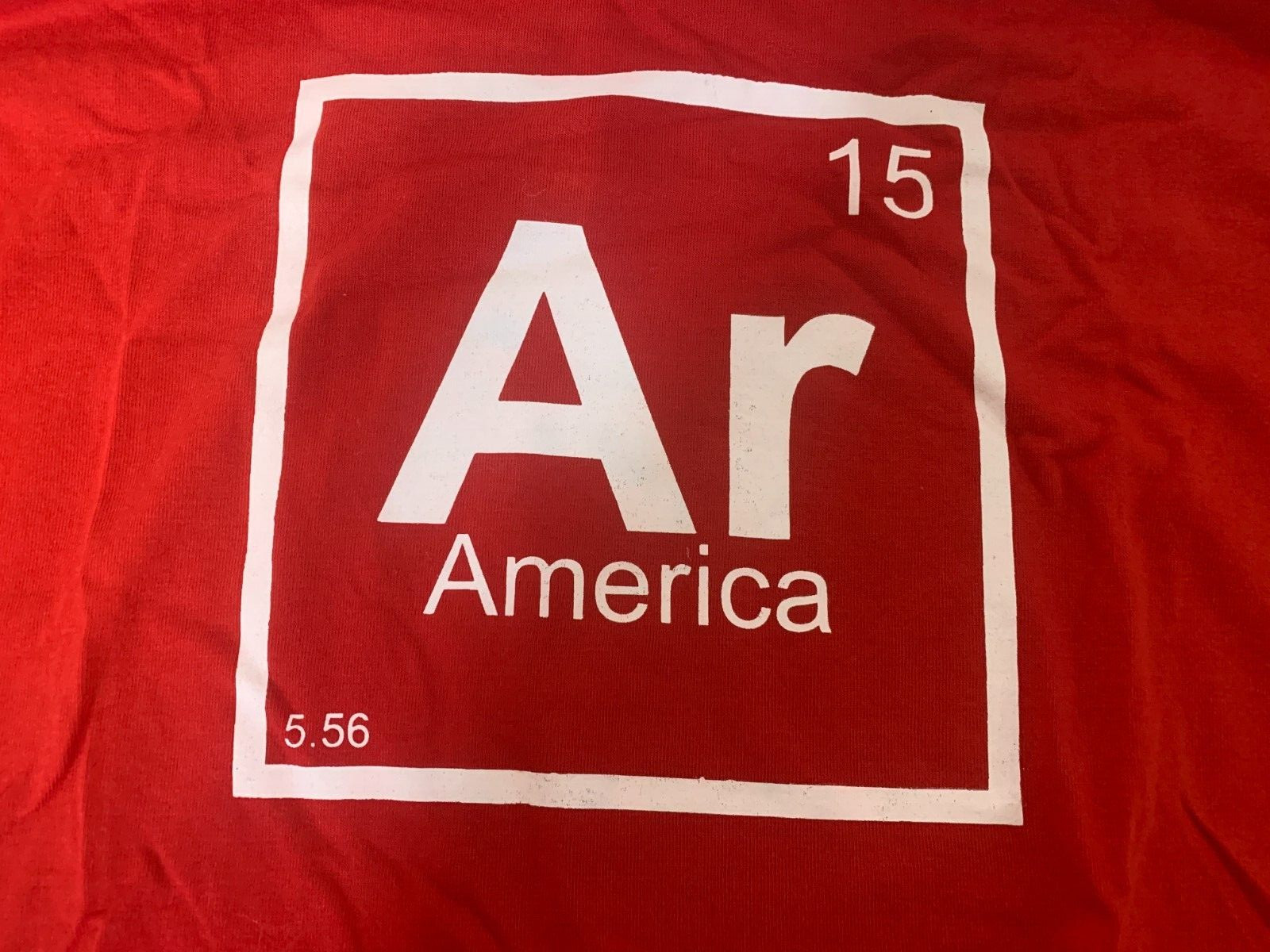 AR 15 AMERICA Elements Table Cotton/Poly Blend Jerzees Red T-Shirt Size Medium gallery