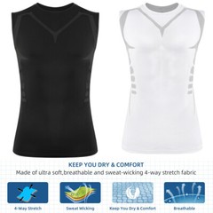 Mens Compression Tank Top Vest Sleeveless Athletic Bodybuilding Muscle Shirt Gym