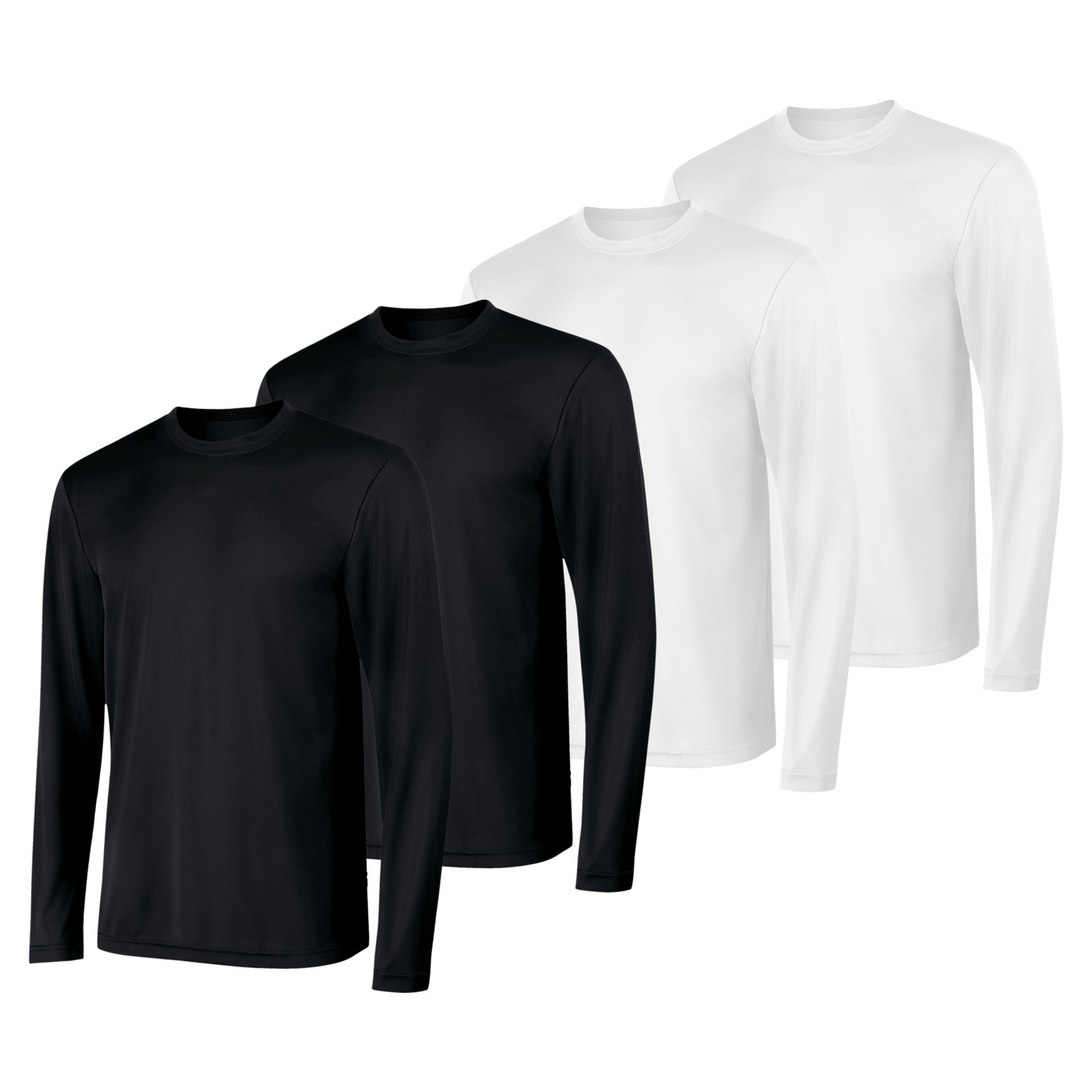 Hanes Sport Cool DRI Men's Performance Long Sleeve T-Shirt, Value 4-Pack gallery