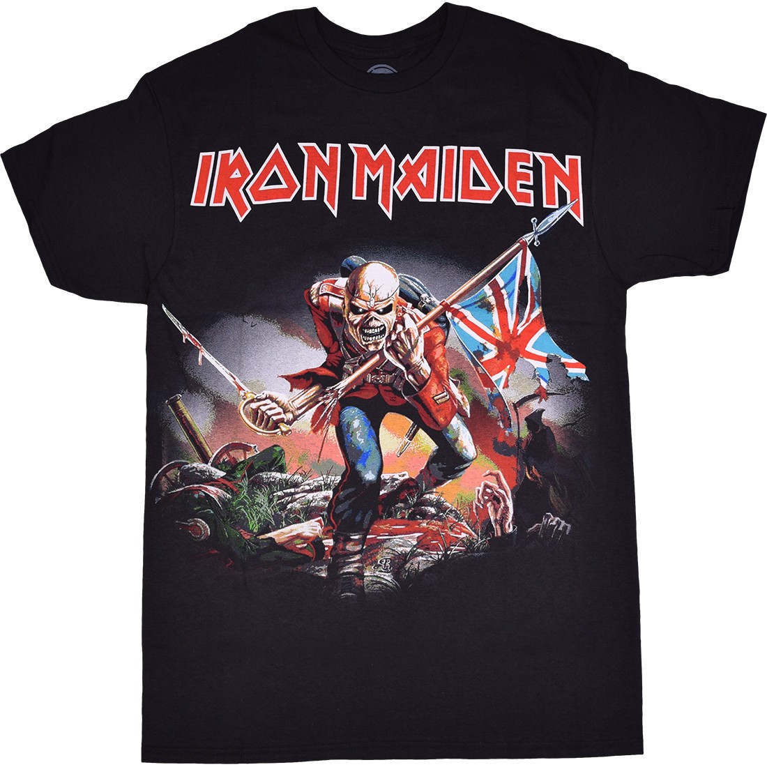 Iron Maiden Trooper Black T-Shirt Liquid Blue gallery