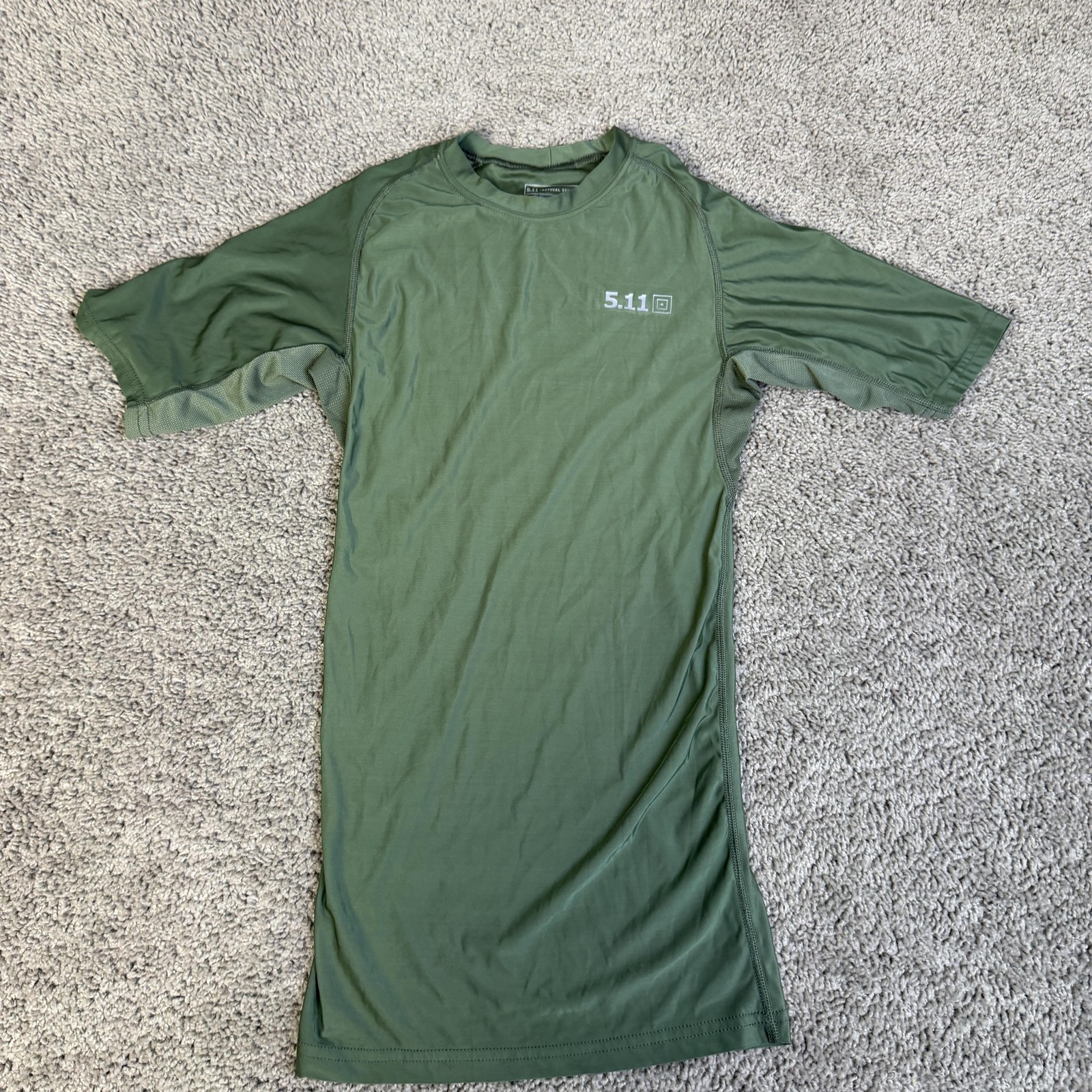 5.11 Tactical Shirt Mens M Green Base Layer Athletic Crewneck Polyester Spandex gallery
