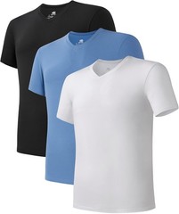 DAVID ARCHY Men Undershirt Combed Cotton T-Shirt Soft Moisture-Wicking