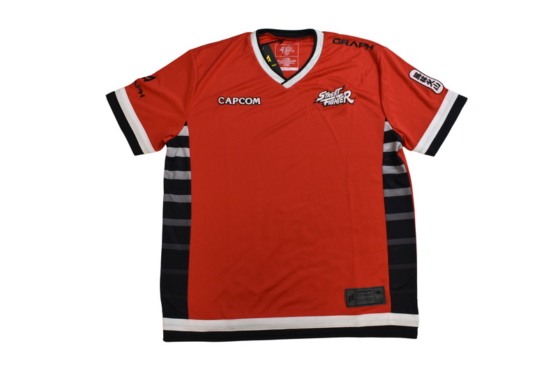 Graph Mens Capcom Street Fighter Gamer Red Sport Jersey NWT S, M, XL gallery