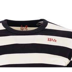 13 1/2 Behind Bars Long Sleeve White/Black Size M