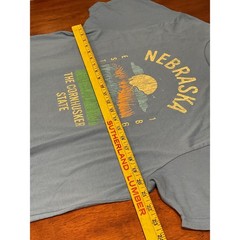HOME FREE Mens Nebraska The Cornhusker State Graphic T Shirt XL Blue