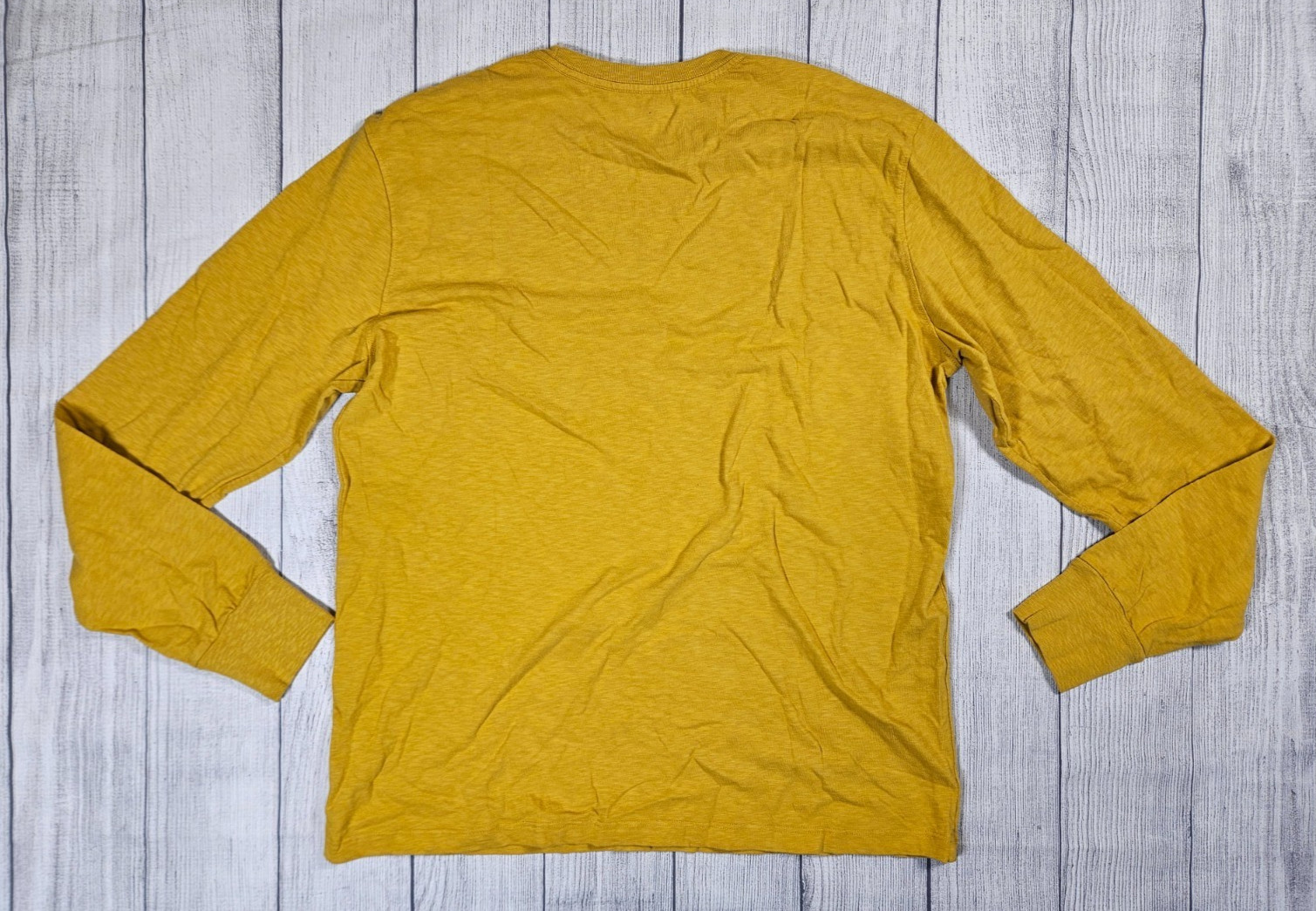 American Giant Classic Crew Neck Long Sleeve T Shirt Mens Large Mustard gallery