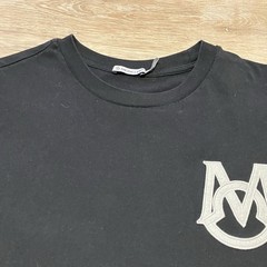 Moncler T Shirt Black Logo Patch Designer AUTHENTIC Mens Size Large L