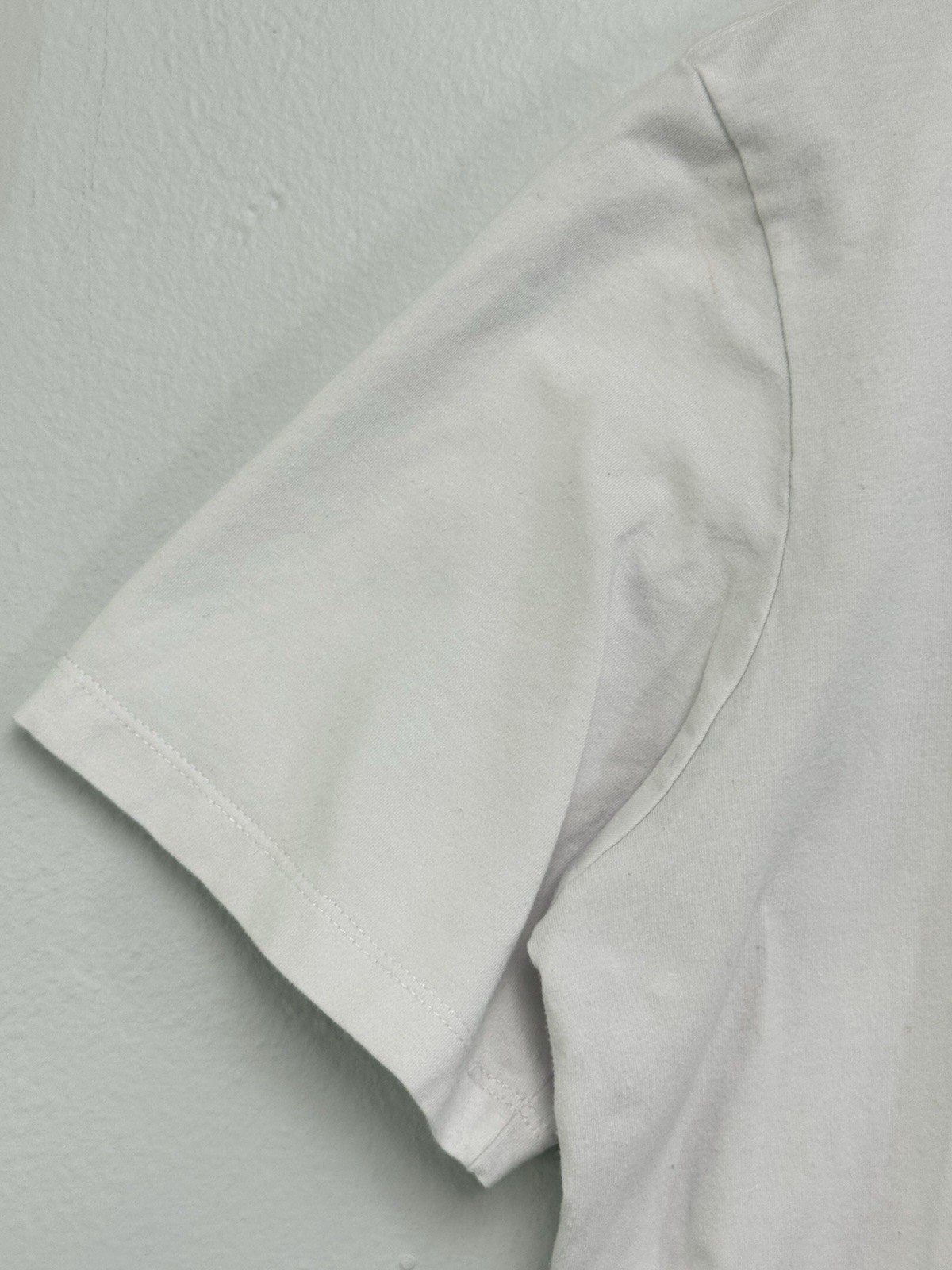 Balenciaga White T-Shirt 3D Logo Glitter Rhinestone Embellished Mens Size XL gallery