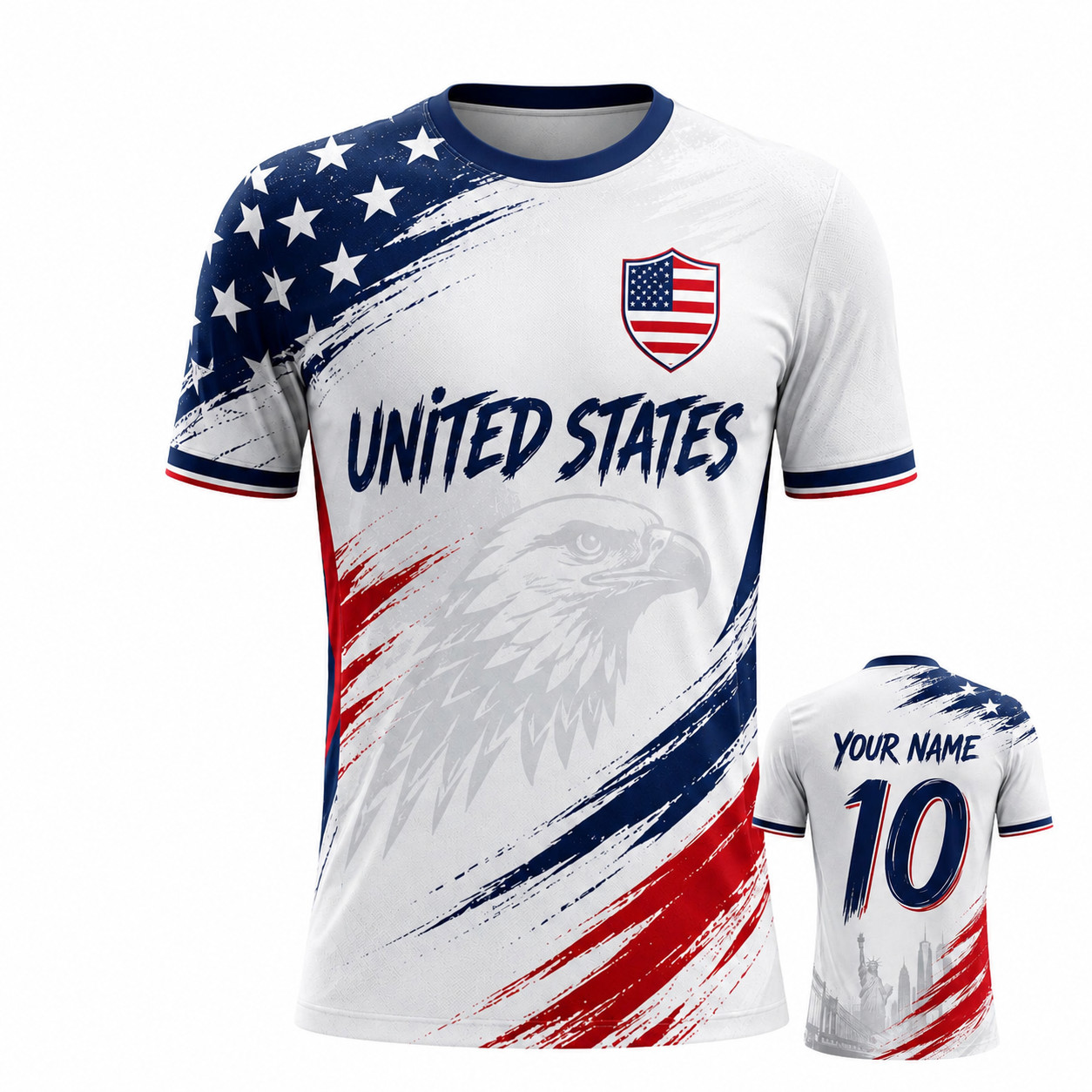Custom USA Soccer Jersey Personalized Football Fan Shirt Gift for Men