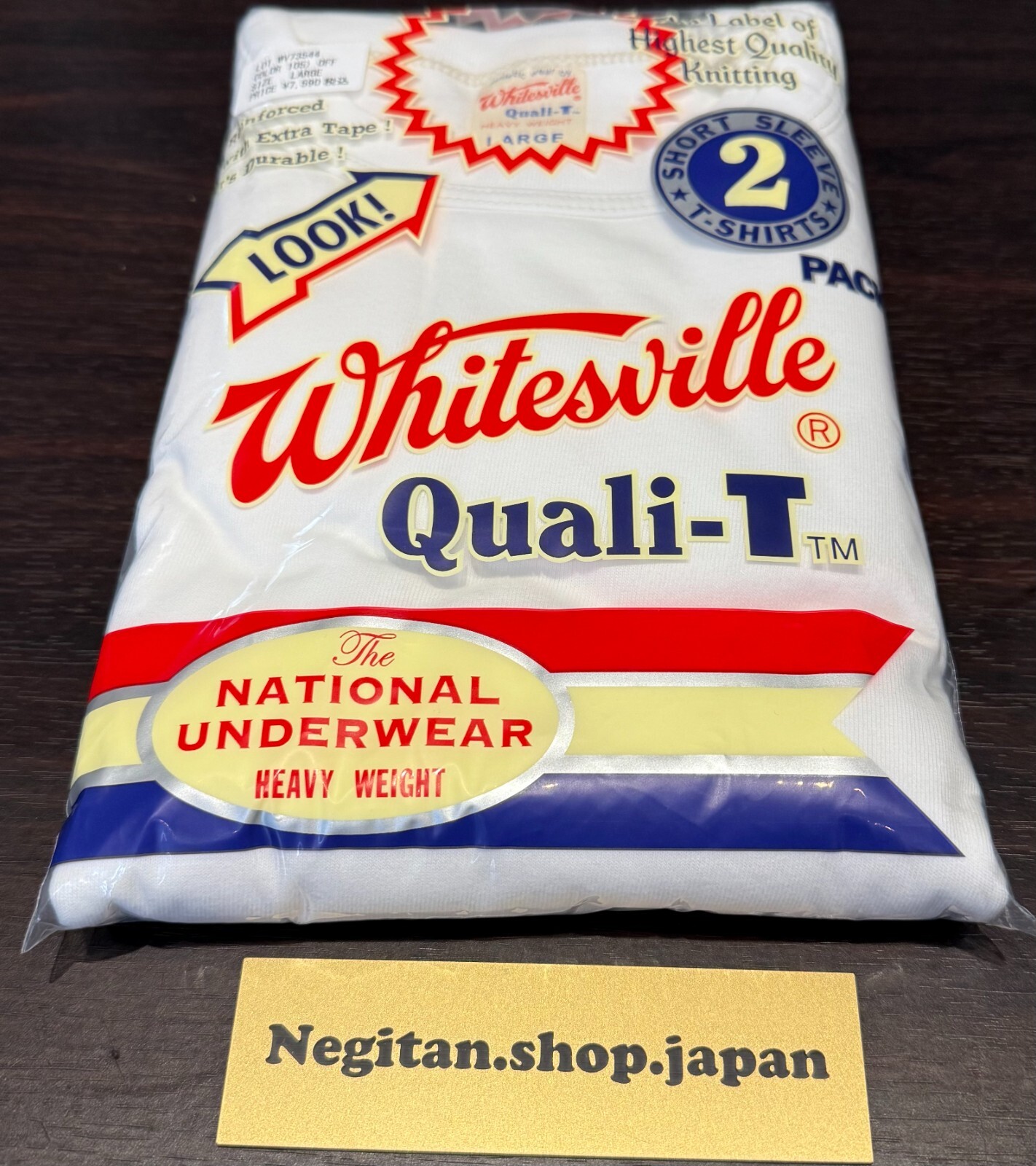 WHITESVILLE 2-PACK T-SHIRT White Black Navy Gray WV73544 Made in Japan gallery