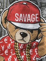 Bailey Apparel Hustle OG Savage Bear T-Shirt 3XL Yellow Print Cool Bear