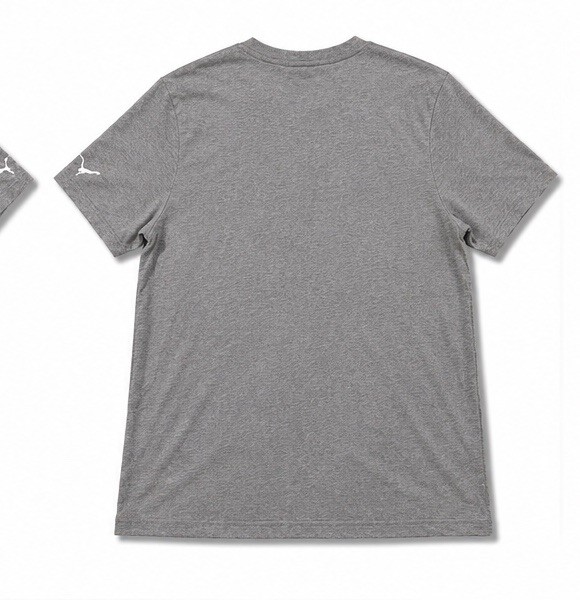 PUMA Mens Gray Graphic Logo T Shirt Size L Large Short Sleeve Athletic Tee gallery