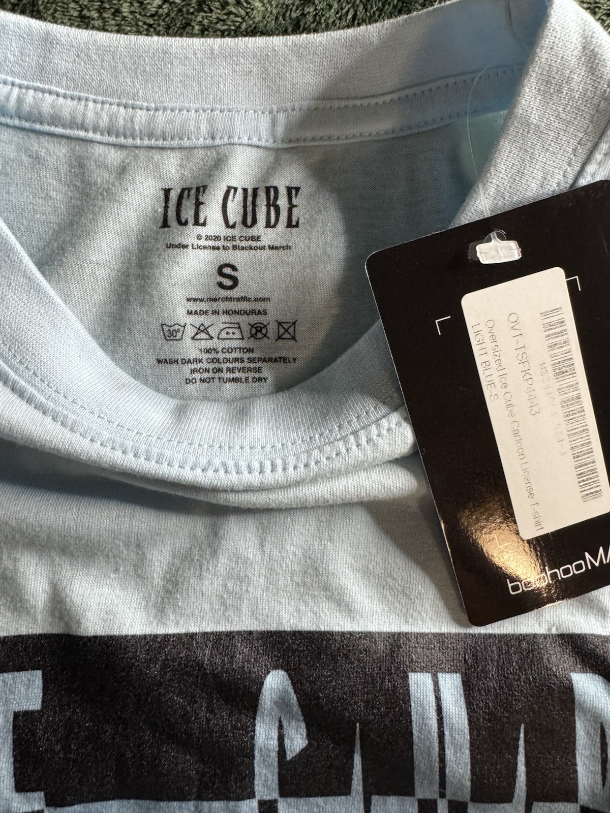 boohooMAN Ice Cube Today Was a Good Day Men's Blue Cotton Graphic Tee S gallery