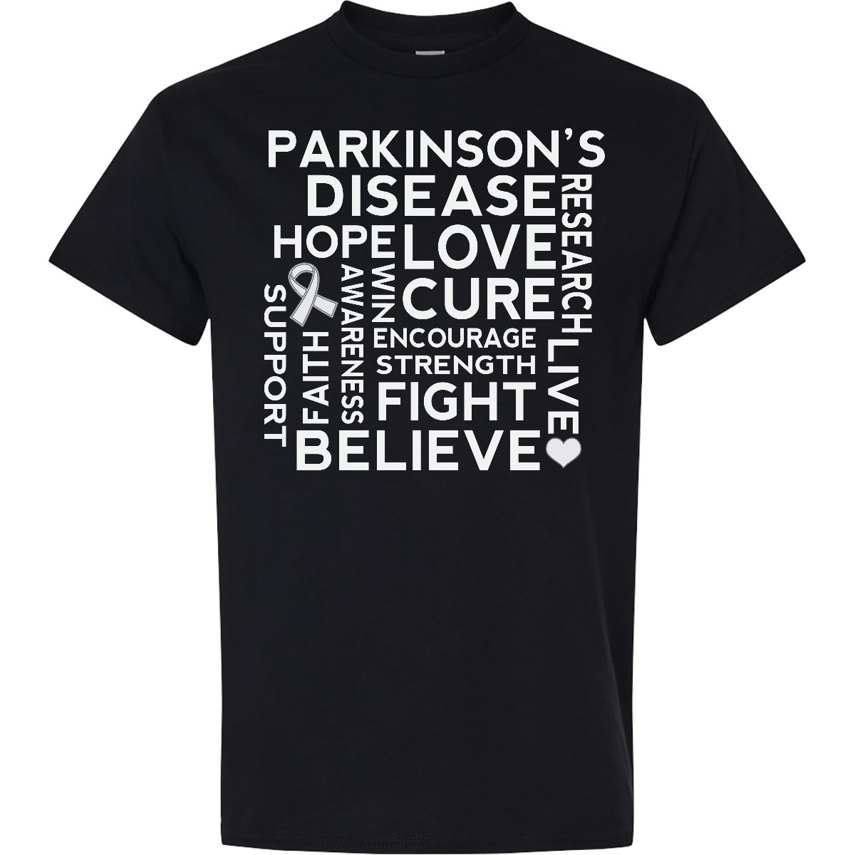 Inktastic Parkinsons Disease Awareness T-Shirt Ribbon Month Walk Mens Clothing gallery