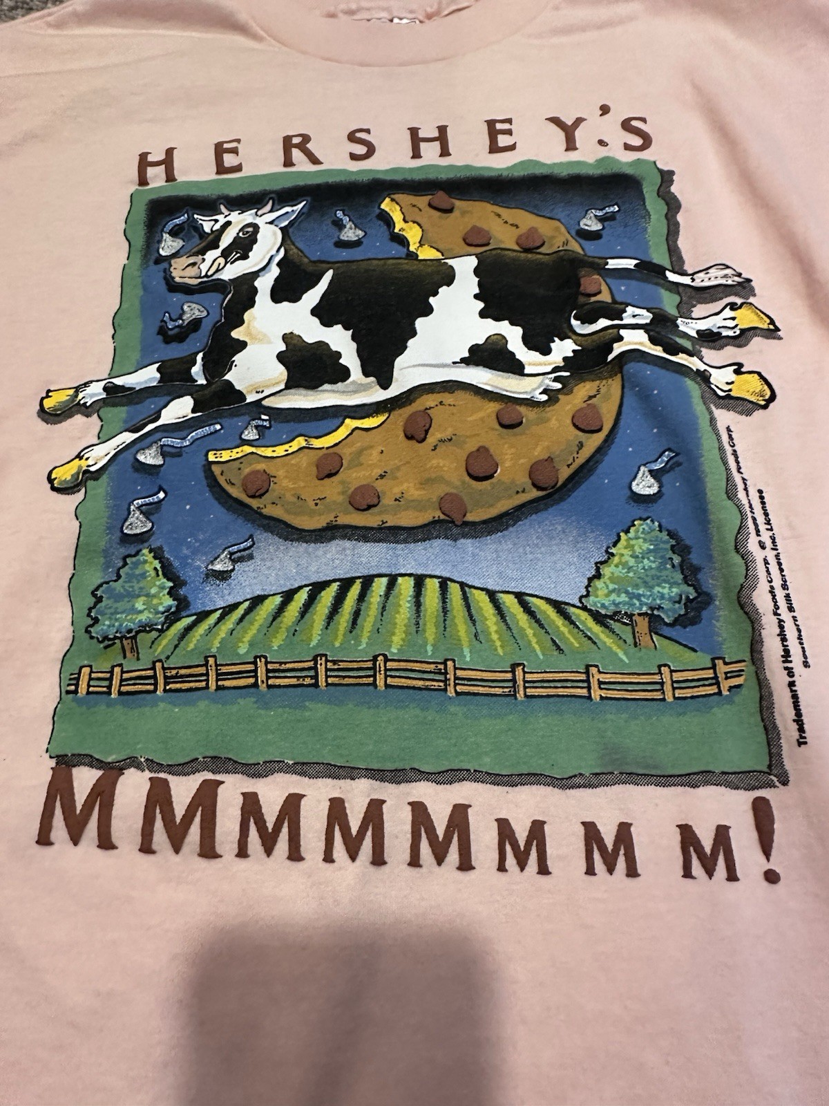 Vintage Hershey Chocolate T Shirt Mens Size Large. Super Rare Puff Print. 1989 gallery