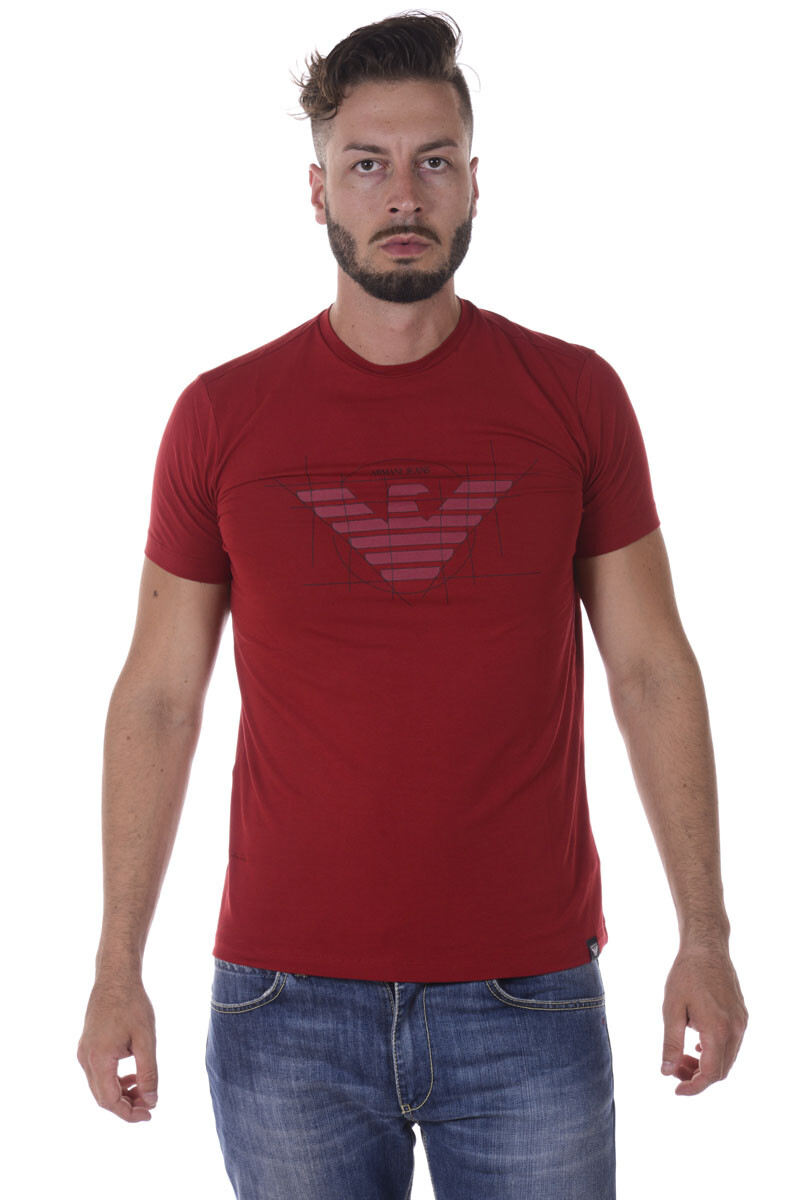 Armani Jeans AJ T-Shirt Sweatshirt Man Red 6Y6T126J0AZ 1456 Sz M MAKE OFFER