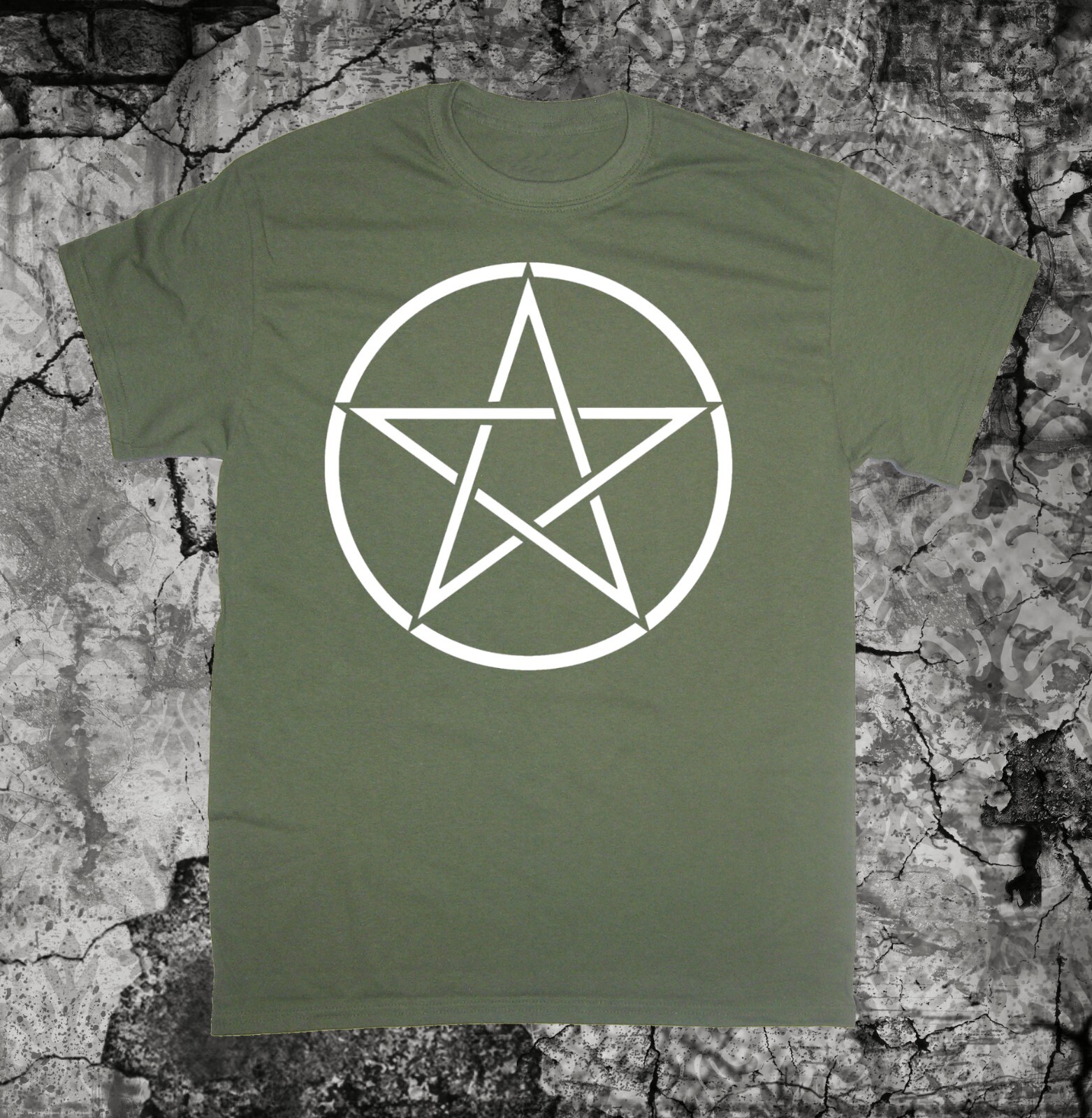 Pentacle Shirt Punk Occult Gothic Baphomet Satanic Skull Pentagram Grunge Witch gallery
