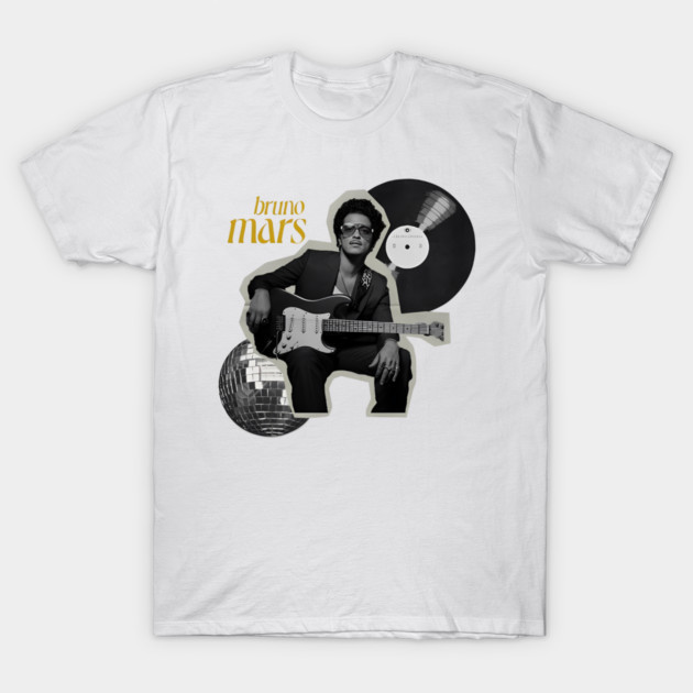 Bruno Mars Vintage Disco Collage Art T-Shirt Retro Funk Graphic Concert Tee gallery