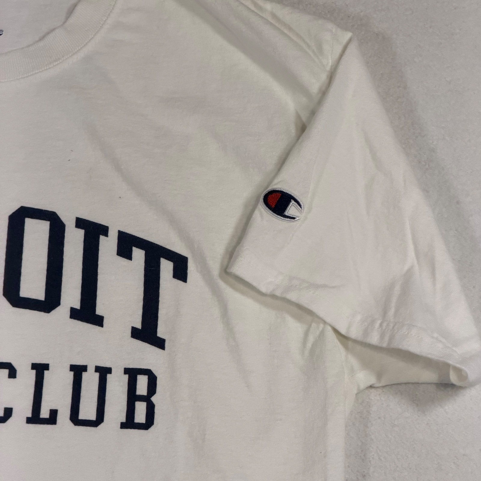 Champion Detroit Yacht Club Graphic T-Shirt White Cotton Mens M T425 WH Nautical gallery