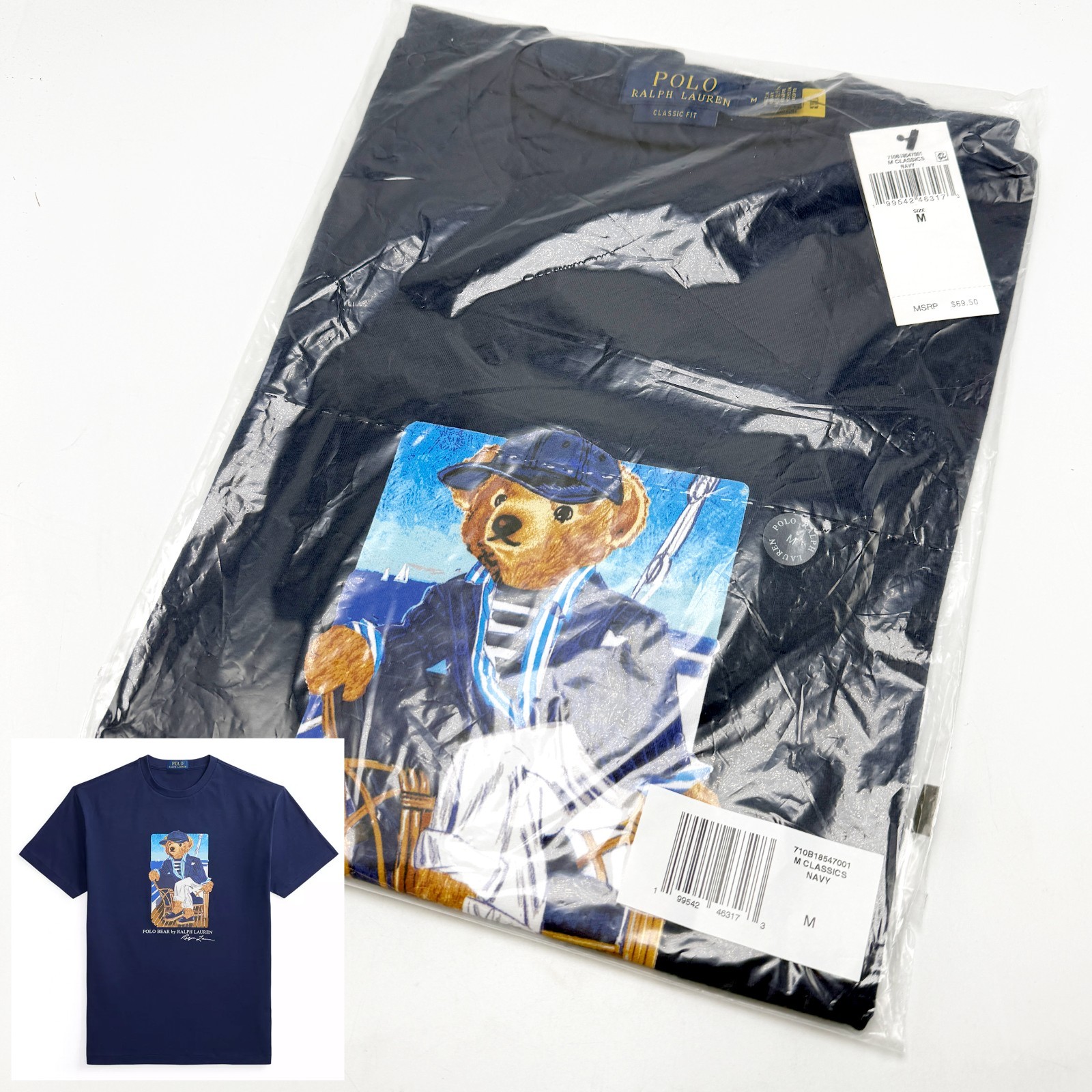 *NEW* Men Polo Ralph Lauren Classic Fit Bear Graphic Tee NAVY (710B18547001) 👍 gallery