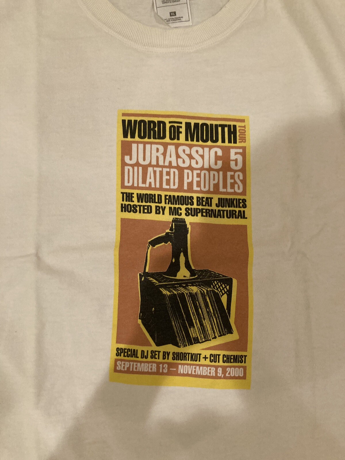 Vtg Word Of Mouth Tour (Jurassic 5, Dilated Peoples & Beat Junkies) T-Shirt XL