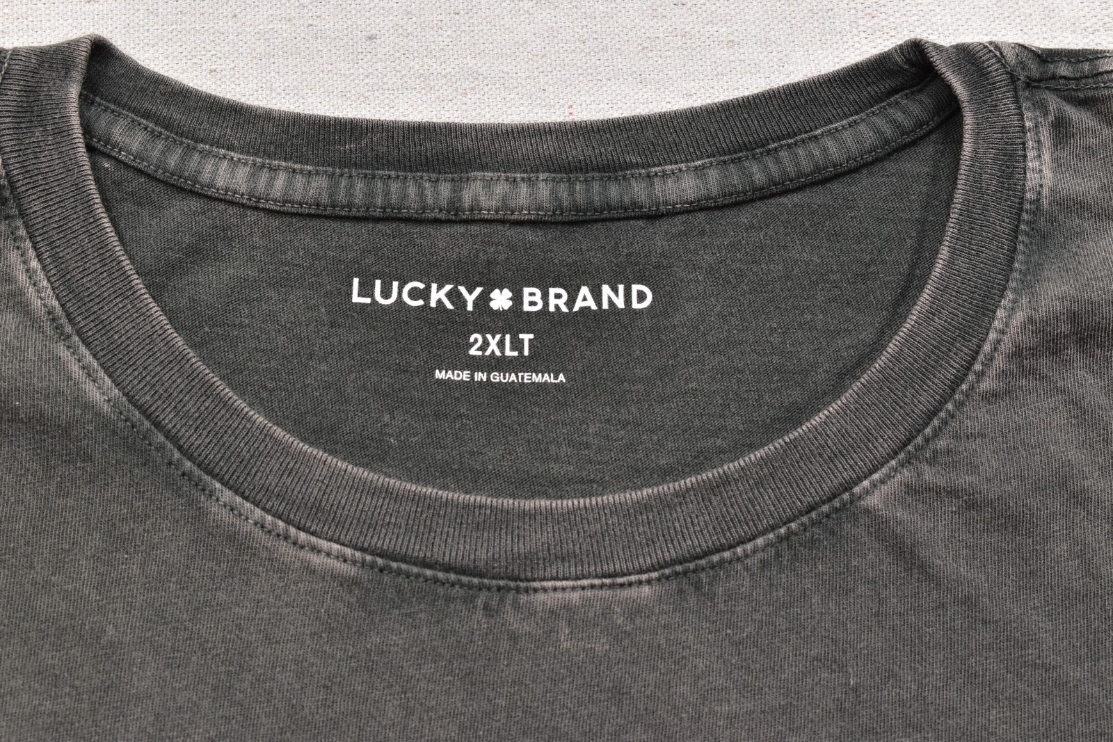 Lucky Brand Men's Lucky Customs Tee Short Sleeve Raven Crew Neck Size 2XLT NEW gallery
