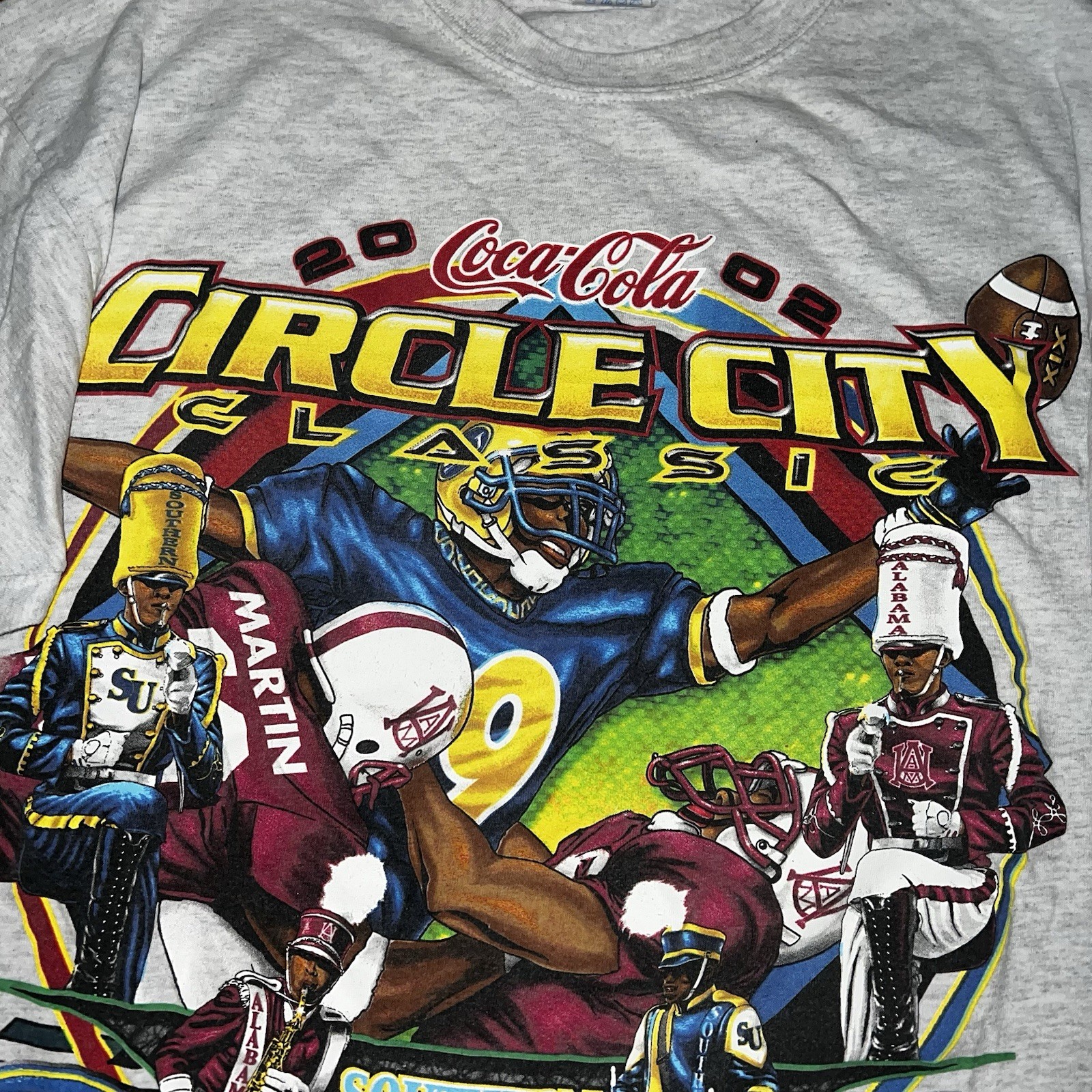 Vtg Ambush Sportswear Circle City Classic RCA Dome Coca Cola Football T Shirt XL gallery
