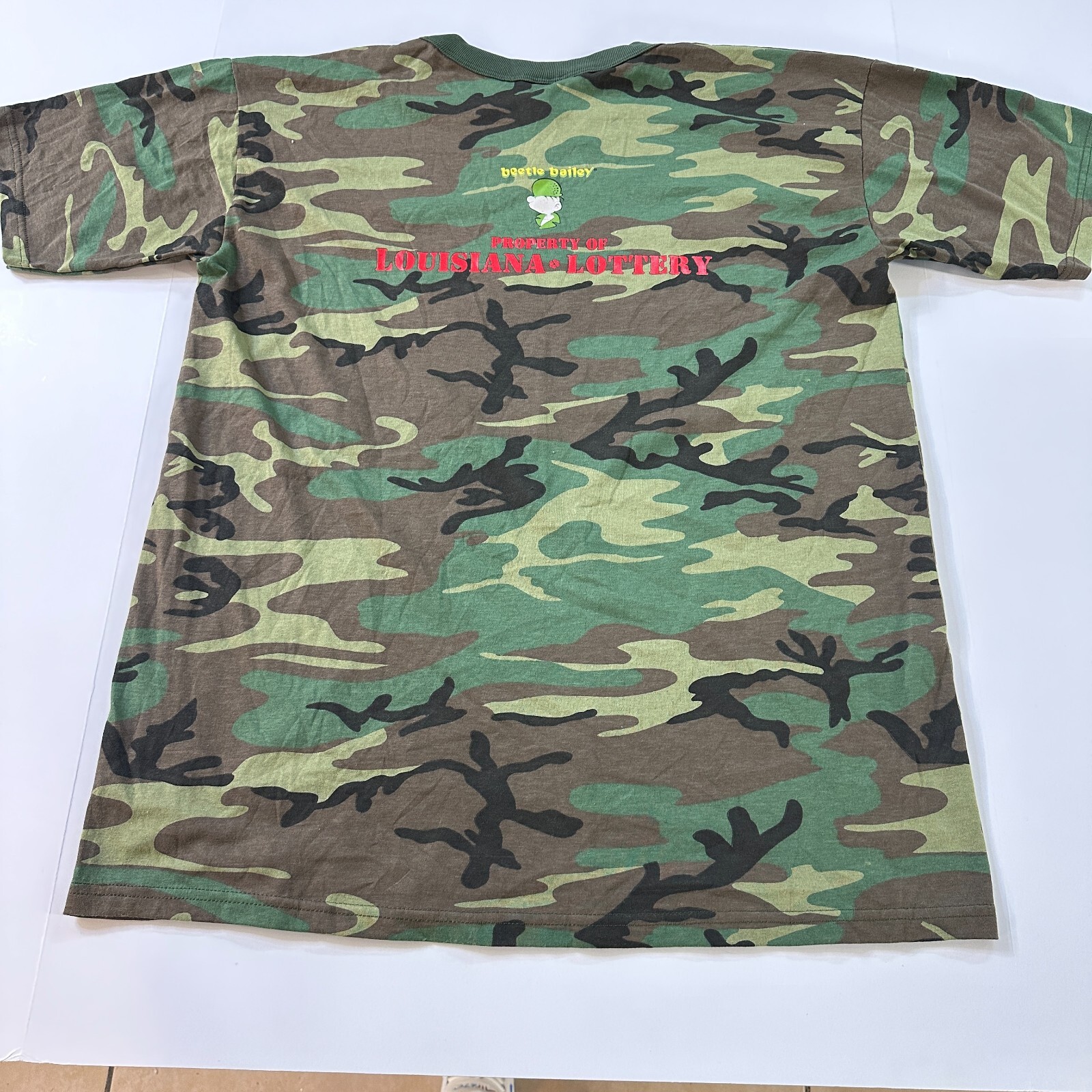VTG NOS Beetle Bailey T Shirt Mens XL Short Sleeve Crew Neck Camouflage gallery