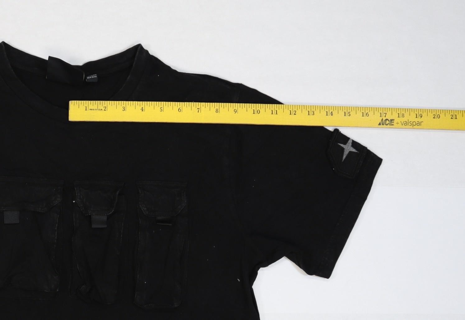 Time Space Shirt Mens Large Black Utility Tactical Chest Pockets Streetwear gallery