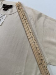 Johnston & Murphy NWT Men’s Medium Shirt Taupe 100% Silk Short Sleeve Pull Over