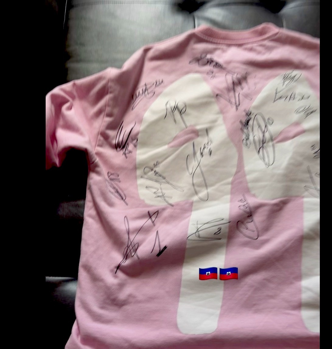 BTS Men’s Graphic Print T-Shirt Pink/White Cotton Knit Crew Neck Short Sleeve M
