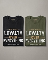🔥 Man Motivational Graphic Tee Streetwear | Loyalty Over Everything T-shirt