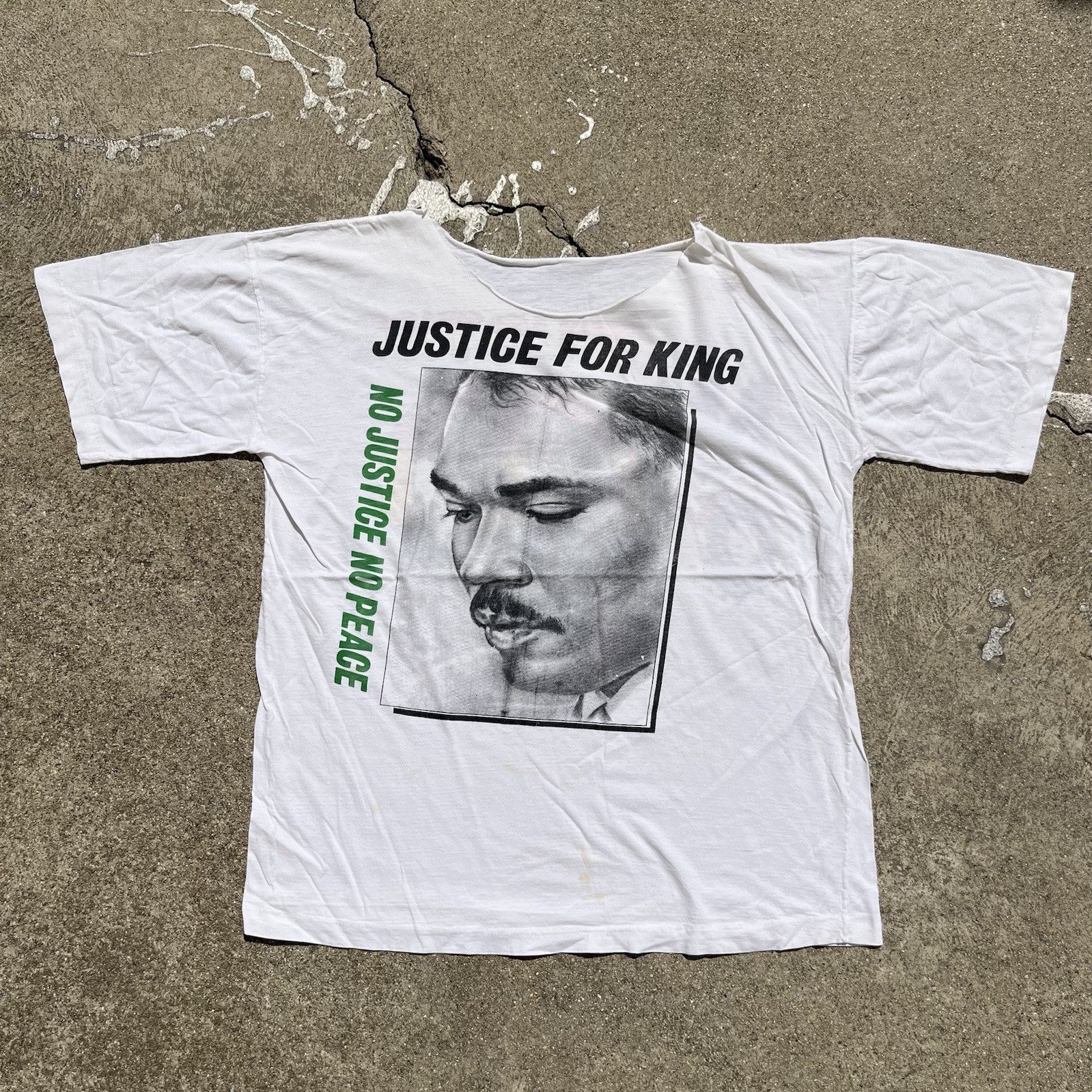 Vintage 90s Rodney King T Shirt No Justice No Peace LA Riots Black History