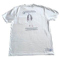 Atlantic Drift Oyster Roast Tuxedo Graphic T Shirt White Pocket Tee Made in USA