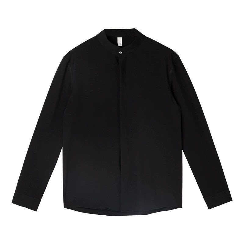 Stand-up collar shirt men's long-sleeved shirt gallery