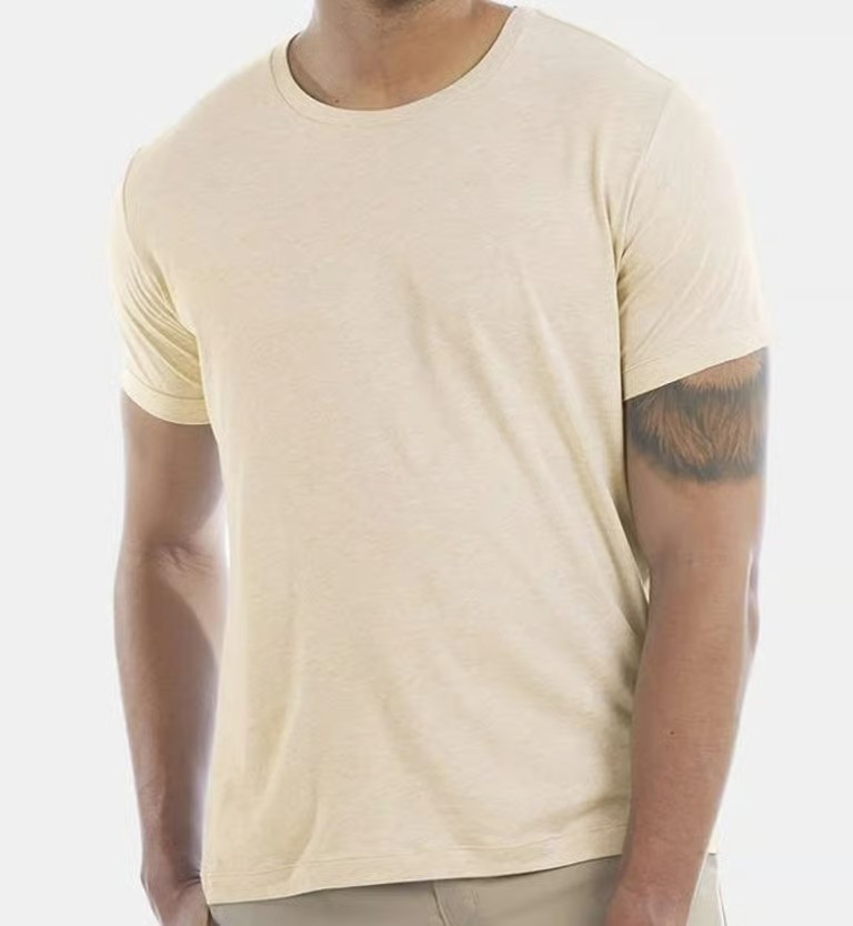 Alternative Mens Pale Yellow Botanical Dye Jersey Tee MEDIUM New - A10S2B4001 gallery