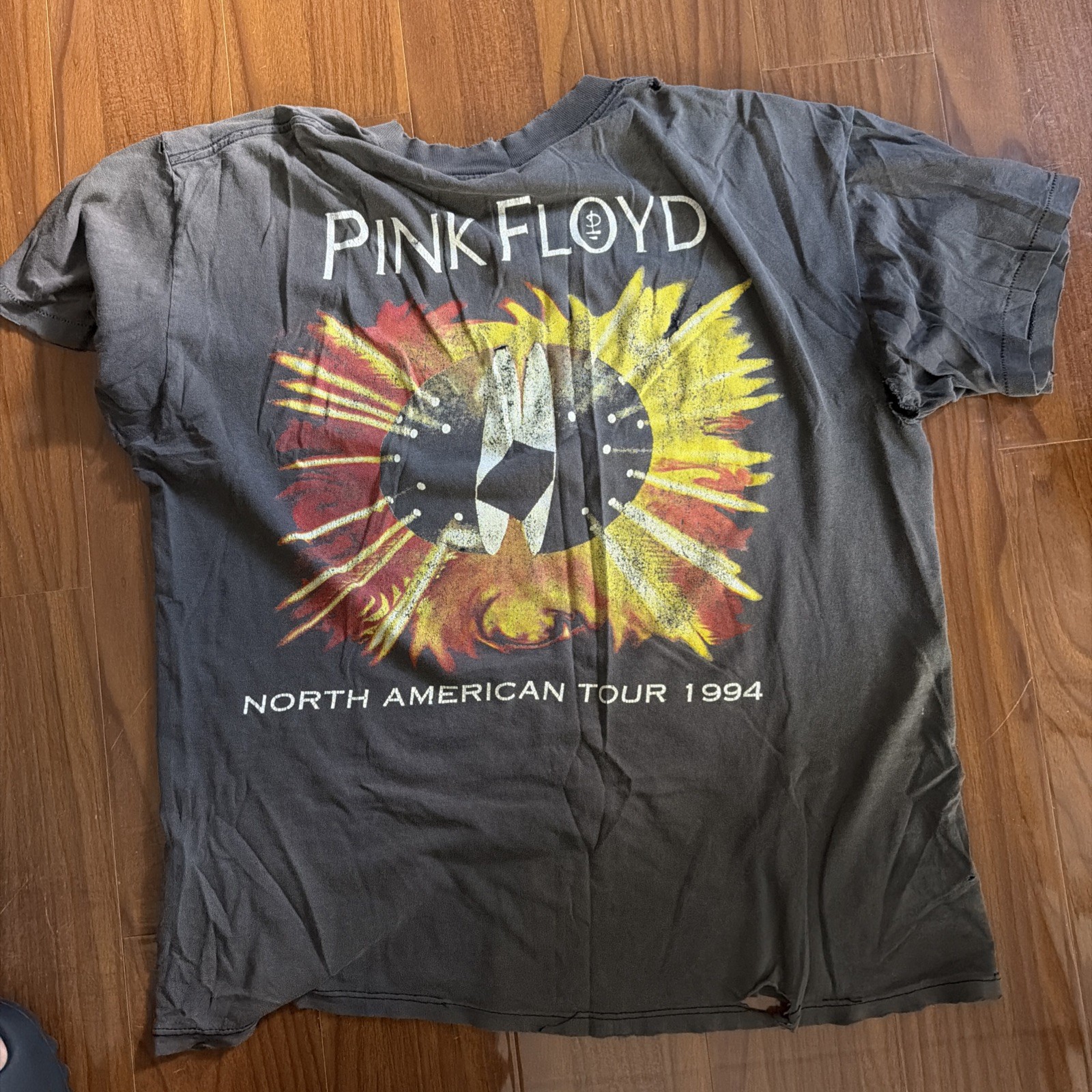 Vintage 1994 Pink Floyd North American Tour Sundial Band Shirt Size L Brockum gallery