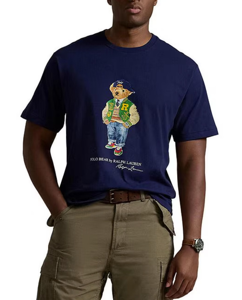 Polo Ralph Lauren Classic Fit Polo Bear Varsity Jersey T-Shirt Navy Short Sleeve gallery