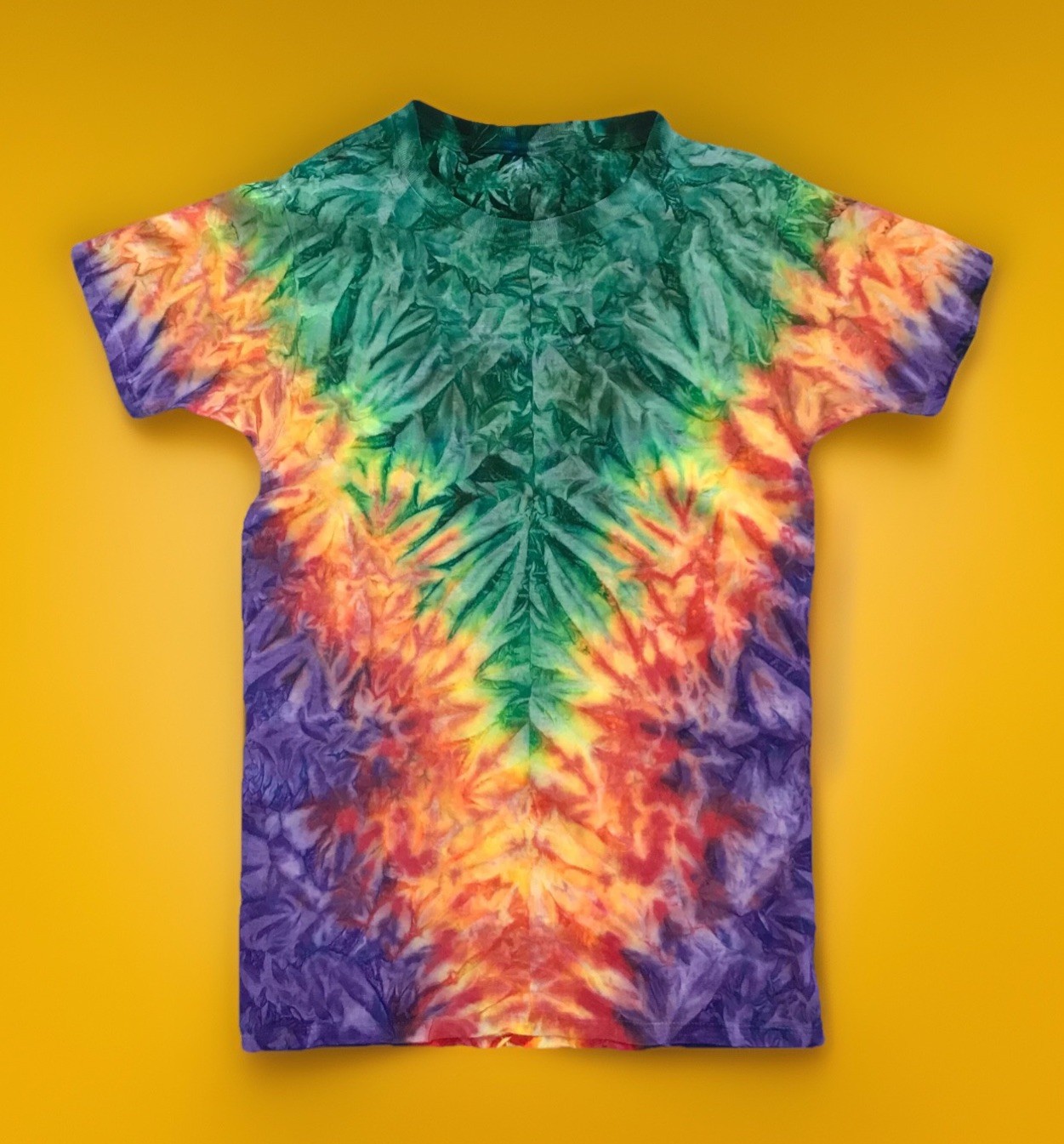 *New* 2XL - Sm Handmade Tie Dye, Spear Emerald, Crew or V-Neck, 30 Yrs Exp! gallery