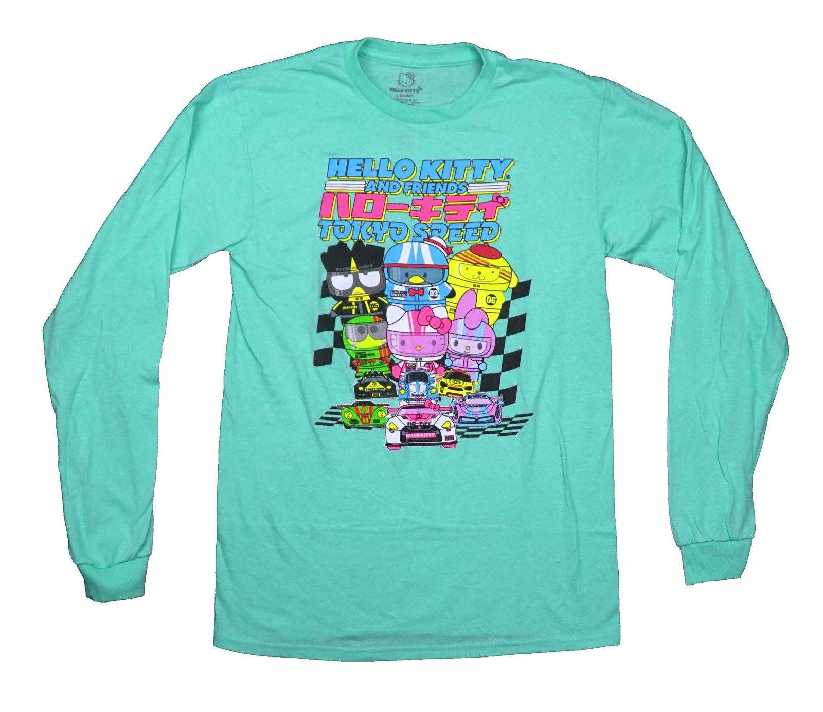 Hello Kitty & Friends Long Sleeve Mens T-Shirt – Tokyo Speed Race Cars