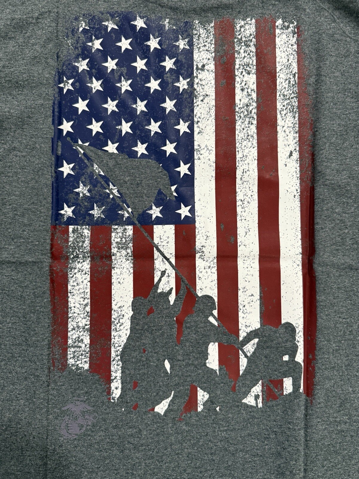 UNITED STATES MARINE CORPS - USMC RAISING FLAG IWO JIMA T-Shirt - CHARCOAL - M gallery
