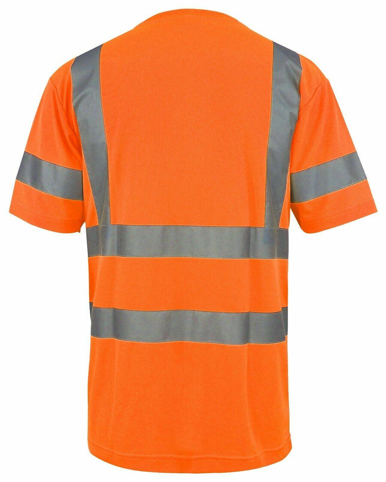 Hi Vis ANSI Class 3 Reflective Safe Orange Short Sleeve T-shirt Black Mesh Front gallery